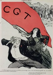 Demonstration and flag of the CGT - in “L