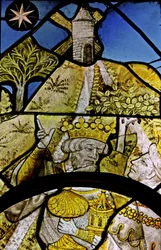 Detail from the Adoration of the Magi, originally from St Vivien, Rouen