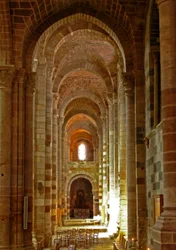 Depicting a view of the south aisle