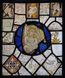 Grisaille with Grotesques and an Angel