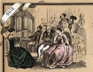 Description of the five senses: detail of the hearing, a concert of music during a social evening. Plate 