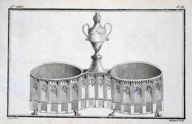 Design by Pugin, from a pattern book of Neo-classical metalwork designs put together by Duhamel, c.1770s-80s