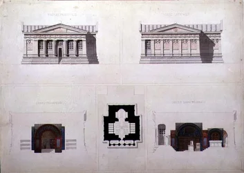 Design for a Greek Revival Style Mausoleum