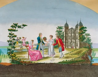Design for a fan decoration, c.1830