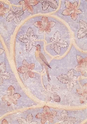 Detail of a bird, from the wall decoration of the Popes bedroom, c.1334-62