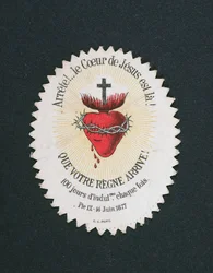 Devotional Image of the Heart of Jesus offering an Indulgence of 100 days