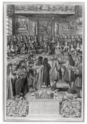 Dinner of Louis XIV at the Hotel de Ville, 30th January 1687, from Calendar of the Year 1688