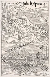 Discovery of Santo Domingo by Christopher Columbus