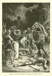 Ditcar the Monk recognizing the head of Morvan