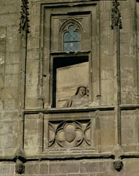 Dummy Window in the Entrance Facade with a Figure of a Woman Looking Out, Possibly the Wife of Jacques Coeur