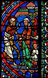 Elijah Meets the Widow of Sarepta Picking Up Sticks