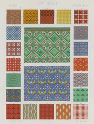 Embroidered fabrics of 14th century France