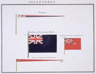 English Flags, from a French book of Flags, c.1819