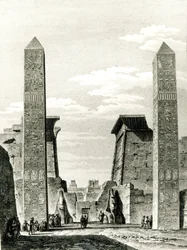 Entrance to Luxor Temple, from Voyage dans la Basse et dans la Haute-Egypte by Dominique Vivant Denon (1747-1825) 1802