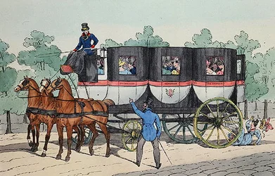 Entreprise Generale des Umnibus, engraved by Delpech, Paris