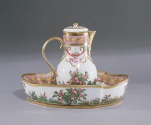 Ewer and basin, made in Paris