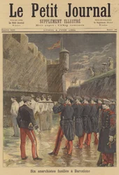Execution by firing squad of six anarchists in Barcelona