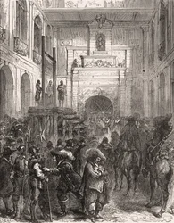 Execution of Marshal Henri II of Montmorency (1595-1632) in Toulouse in 1632. Engraving in 