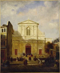 Facade of the church of Blancs-Manteaux