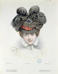Fashion plate from La Modiste Universelle, February 1898
