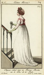 Fashionable woman at a pleasure garden