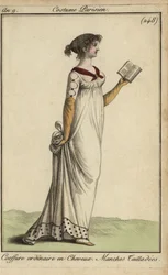 Fashionable woman reading a book