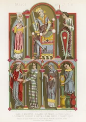 Figures of a King, Minister, Palace Guard, Noblewoman and a Servant