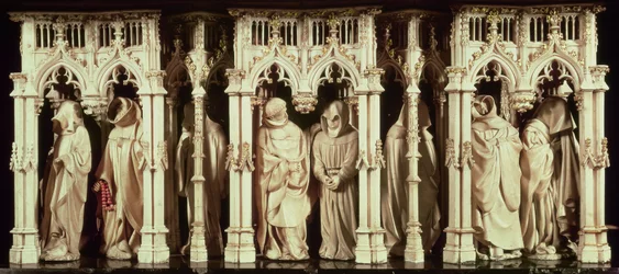 Figures of monks from the tomb of Philip the Bold, Duke of Burgundy (1342-1404), by Jean de Marville, Claus Sluter and Claus de Werve, commissioned for the monastery