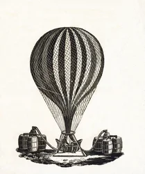 Filling a Hot Air Balloon With Gas, c.1790