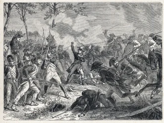 First coalition: Lazarus Nicolas Marguerite Carnot during the Battle of Wattignies opposing the French troops to the Austrian army on 16 October 1793