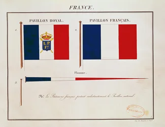 Flag of Louis-Philippe I, from Pavillons des Puissances Maritimes