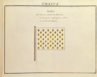 Flag of a Prince of the Royal Family, from Pavillons des Puissances Maritimes