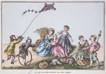 Flying a kite in the 18th century