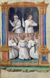 St. Peter and St. John Exhorting the Faithful from Heures a lUsage de Rome