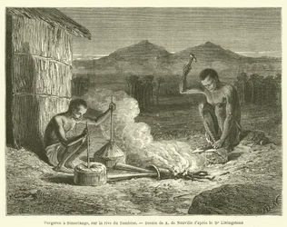 Blacksmith at Simariango, on the Bank of the Zambezi