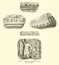 Architectural Fragments Found in These Excavations