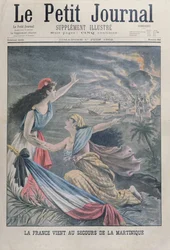 France Helps Martinique after the Eruption of a Volcano, Montagne Pelee, on Martinique, from Le Petit Journal, 1st June 1902