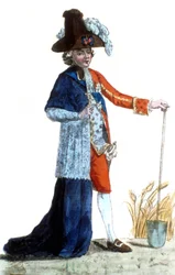 French Revolution: A man wearing part of the dress... French School