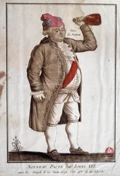 French Revolution: "New Pact of Louis XVI with the Nation (20/06/1792)". Anonymous engraving from the 18th century. Paris, Arsenal Library.