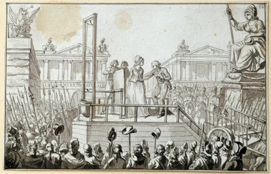 French Revolution: Queen Marie-Antoinette (1755-1793) on the Scaffold in October 1793 (detail)