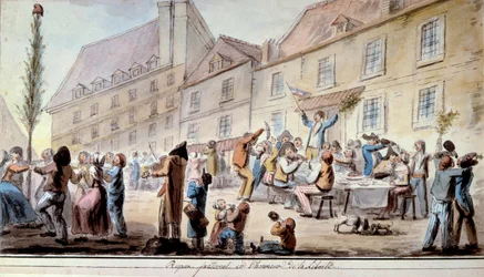 French Revolution: Fraternal Meal in Honour of Freedom in June 1793