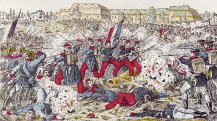French Troops Encircled by the Prussian Army at the Battle of Sedan, 31st August 1870