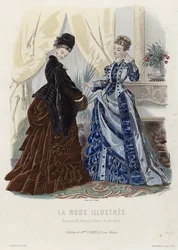 French Fashion Plate, Late 19th Century