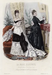 French Fashion Plate, Late 19th Century