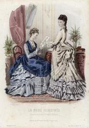 French Fashion Plate, Late 19th Century