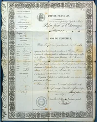 French passport, from Besancon, 20th September 1854