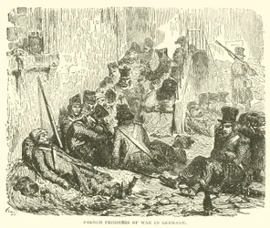 French prisoners of war in Germany (engraving)