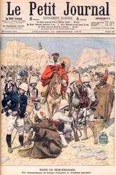 French reconnaissance expedition in Southern Morocco Illustration for Le Petit Journal, December 1906