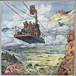 Funicular in the Italian Alps, 1916