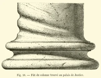 Column Shaft Found at the Palace of Justice